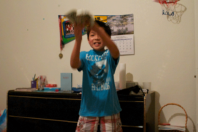 kid throwing money