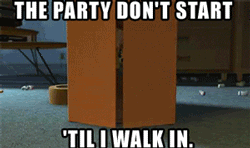 Image result for party over here gif
